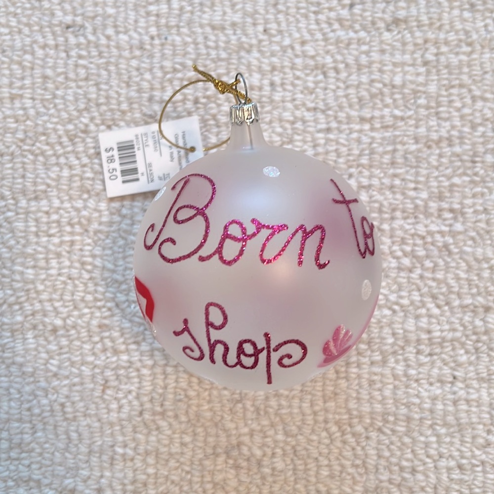 NWT Lord & Taylor Born To Shop Ornament
